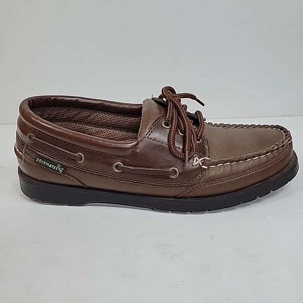 Dockmates Mens Loafers Size 7.5 Lace Up Preppy Hipster Boat Shoes Trendy Stylish